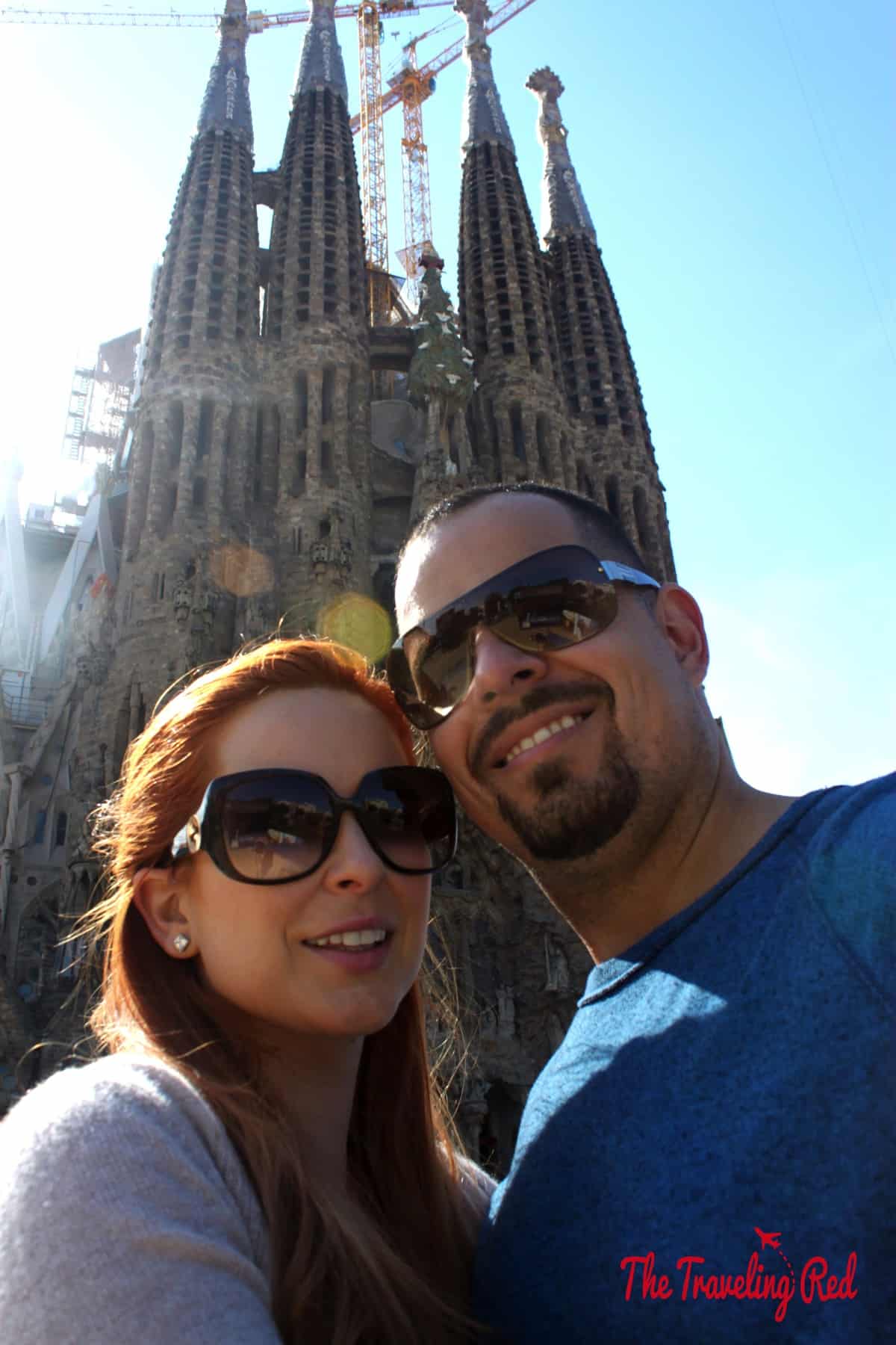The forever under construction La Segrada Familia in Barcelona, Spain.