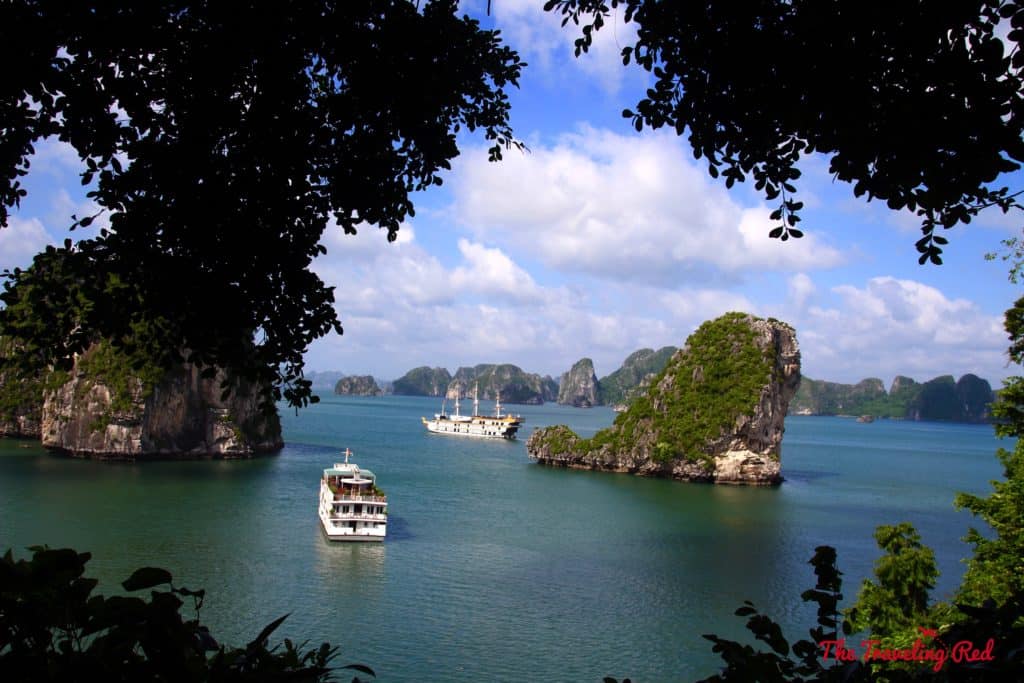 View of the cruise ships in Vietnam. Romantic cruise in Bai Tu Long Bay, right next to Halong Bay, Vietnam, aboard the Dragon Legend Cruise ship. The best honeymoon destination in Asia. #Halongbay #Vietnam #cruise #honeymoon #honeymoondestination