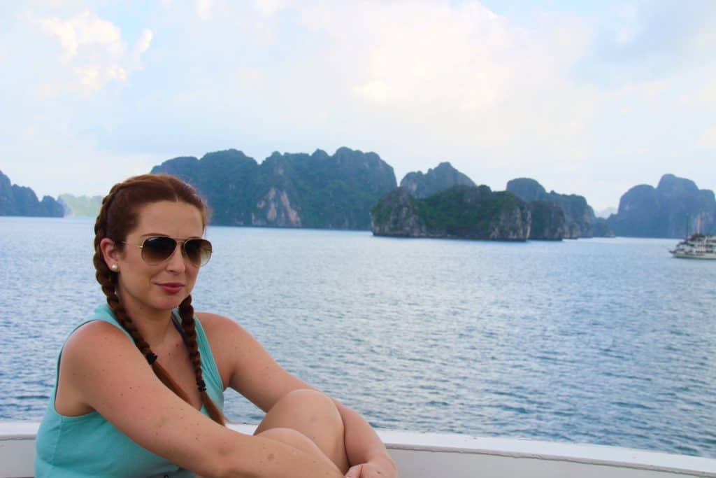Cruising in Vietnam. Romantic cruise in Bai Tu Long Bay, right next to Halong Bay, Vietnam, aboard the Dragon Legend Cruise ship. The best honeymoon destination in Asia. #Halongbay #Vietnam #cruise #honeymoon #honeymoondestination