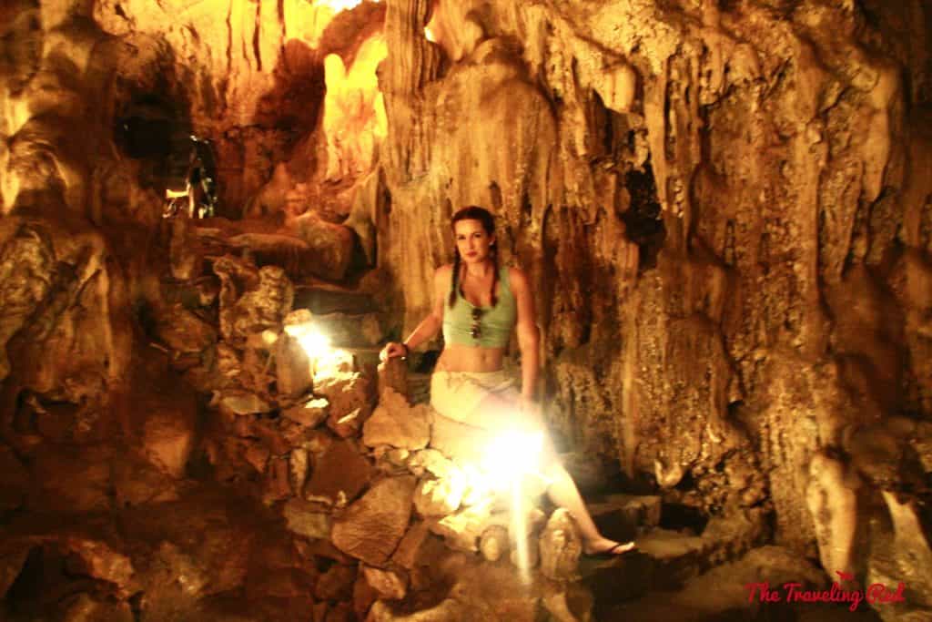 Exploring caves in Vietnam. Romantic cruise in Bai Tu Long Bay, right next to Halong Bay, Vietnam, aboard the Dragon Legend Cruise ship. The best honeymoon destination in Asia. #Halongbay #Vietnam #cruise #honeymoon #honeymoondestination
