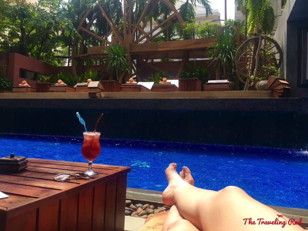 Pool at Golden Temple Residences | Things to See & Do in Siem Reap Cambodia | Golden Temple Residences | Cooking Class | Cambodian curry | Angkor Wat | Temple Tour | Pub Street | Il Forno | Genevieve | Malis #siemreap #cambodia #angkorwat