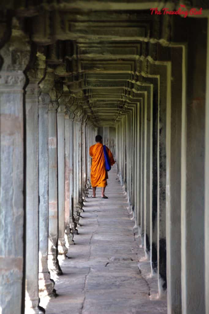 Favorite photo of a monk at Angkor Wat | Cambodia Temples | Siem Reap | Angkor Wat | Angkor Passes | Photography Tour | Angkor Archeological Park | Ta Prohm | Tomb Raider | Banteay Kdei | Ta Nei | North Gate | Bayon | Wat Thmey | Monks | South Gate | Preah Khan   #siemreap #angkorwat #cambodia 