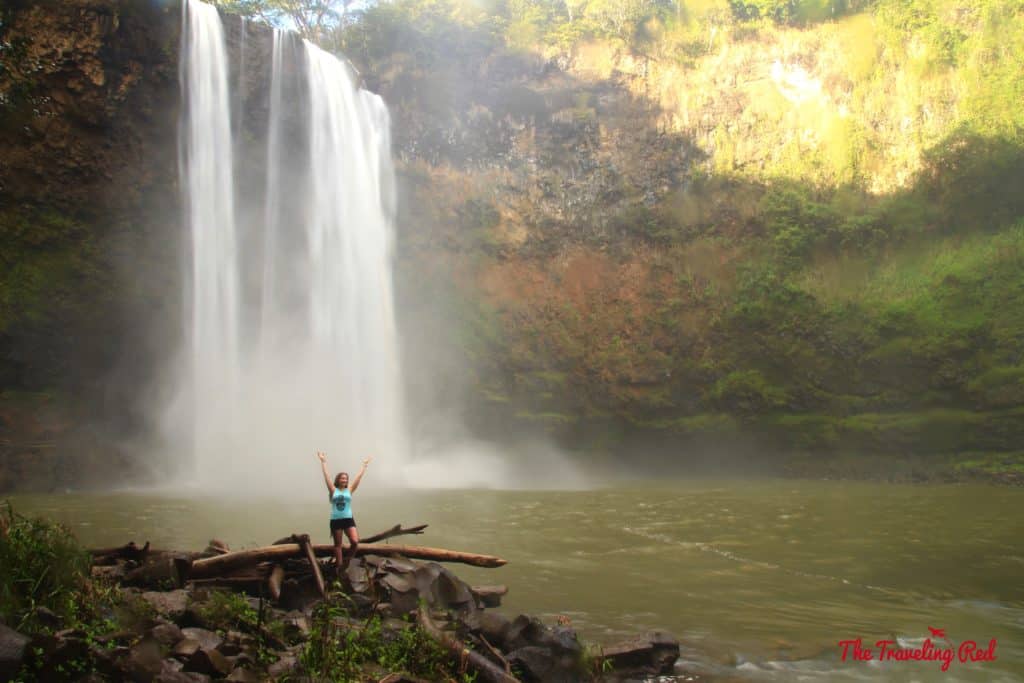 Hiked down to a Waterfall in Kauai, Hawaii while on my babymoon 