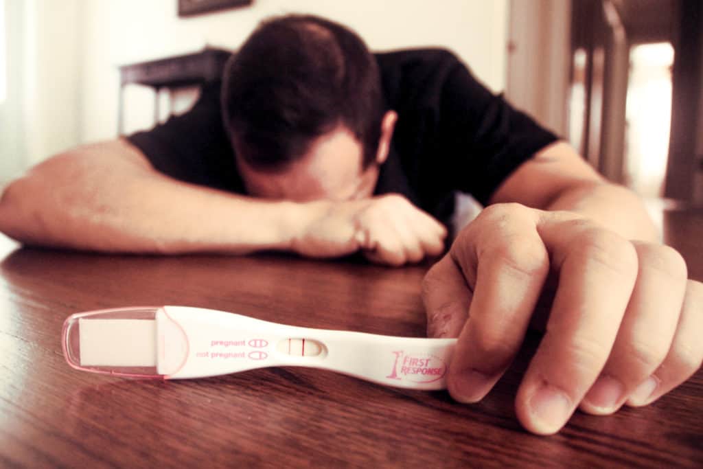Shit just got real - Super funny pregnancy announcement using my husband and the positive pregnancy test - my hubby passed out at the news