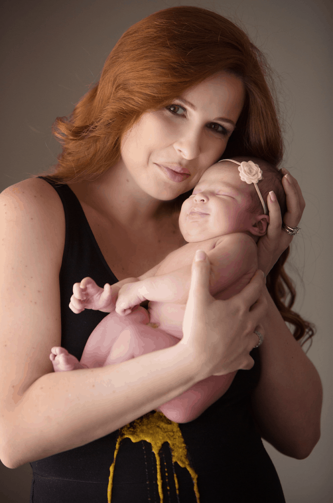 Real Shitty Newborn Photo Shoot - baby pooped all over mom in her newborn session with a photographer - funny newborn photos