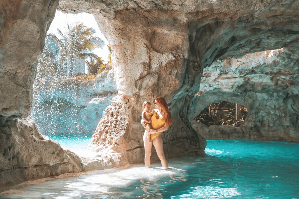 Waterfall Cave at the BahaMar resort in Nassau, the Bahamas