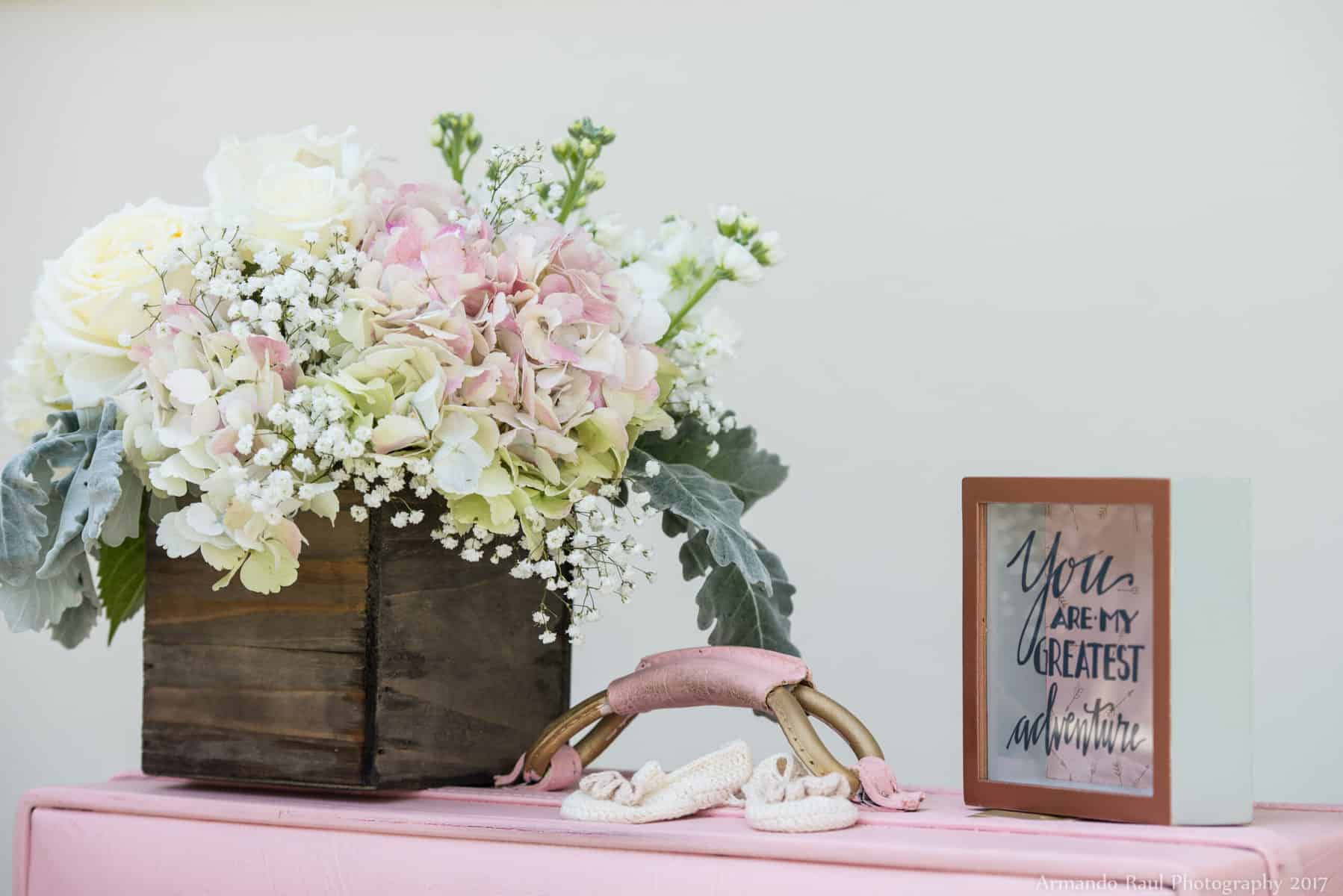 Vintage Travel Theme Baby Shower | Baby Girl | You Are My Greatest Adventure | Lace, World Map, Flowers, Cameras, Vintage Decor | Cake, Sweets, Desserts, Lounge Seating Area, World Cuisine, Food Stations, Seating Arrangement | Home Baby Shower | Blush Pink, Beige, Gold, Champagne, White