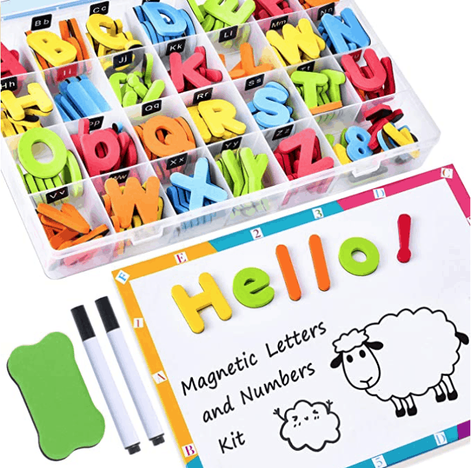 Magnet Alphabet with magnetic board | Learning Games | Homeschool | Preschool |Kindergarten | spelling |organizer | learning | back to school | learn to spell | teaching
