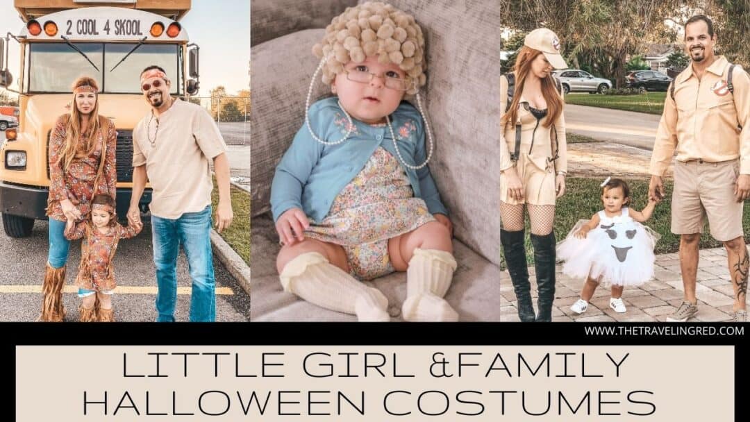 Family & Little Girl Halloween Costume Inspiration | Ideas for Costumes | Old Lady, Viejita, Hippie, Hippies, Ghostbusters, Ghost, Adams Family, Grease, Snow White, Superman, Supermom, Clowns, Wizard of Oz, Cotton Candy, Tiger King, Adams Family #halloween #familycostumes #familyhalloweencostumes #girlcostumes