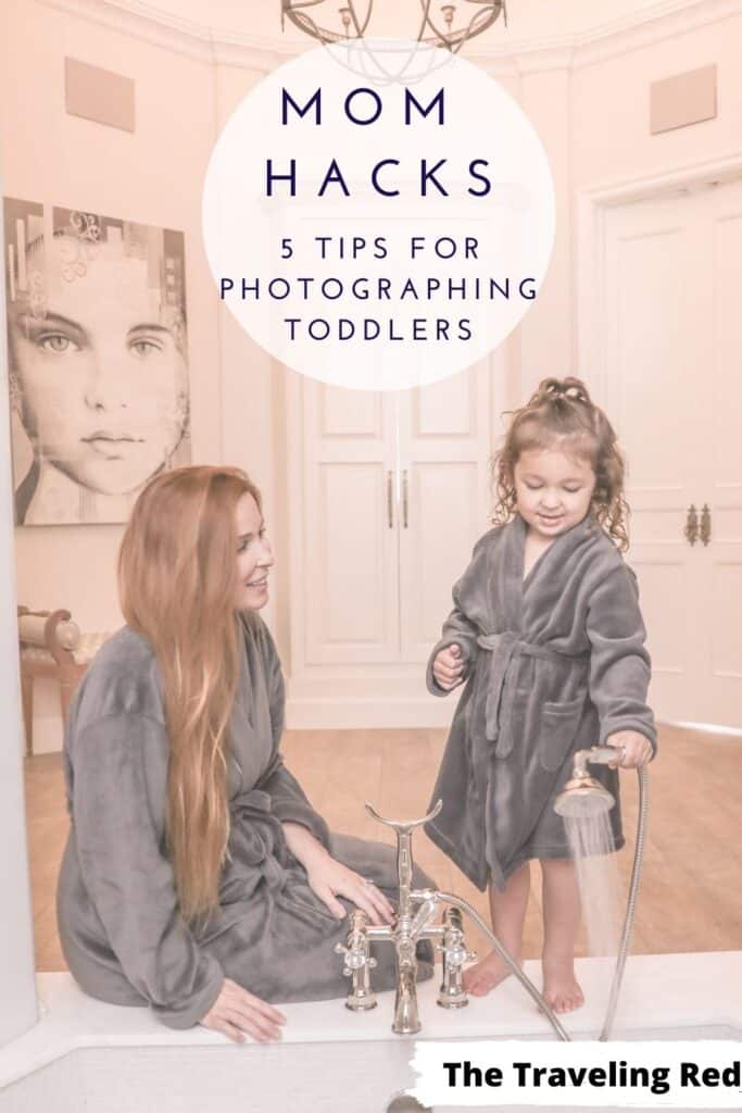 MOM HACKS for photographing your kids that doesn't want to smile or pose. 5 easy tips and tricks for toddler photography by a mommy influencer. #momhacks #photography #kidphotography #tips #mommytips