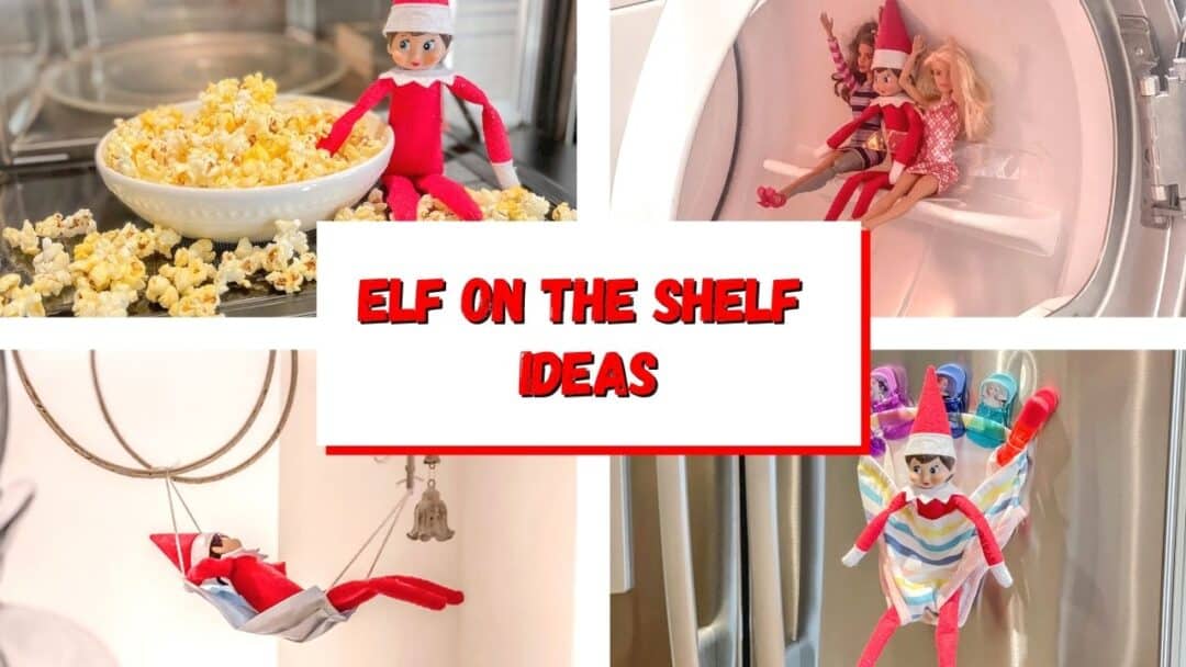 Naughty Elf on the shelf ideas that only take are quick and easy. Never more than a few minutes or a few dollars worth of supplies. Fun and easy elf on the shelf ideas for a naughty elf that are quick and easy using things you have at home.