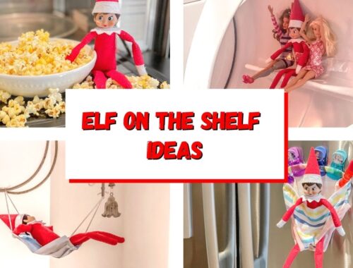 Naughty Elf on the shelf ideas that only take are quick and easy. Never more than a few minutes or a few dollars worth of supplies. Fun and easy elf on the shelf ideas for a naughty elf that are quick and easy using things you have at home.